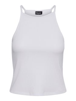 Top tirantes canalé Pieces Bright White