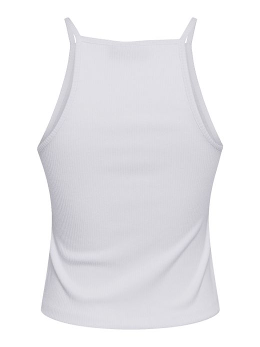 Top tirantes canalé Pieces Bright White