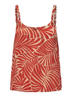 Top tirantes con estampado hojas tropicales Only Pureed Pumpkin