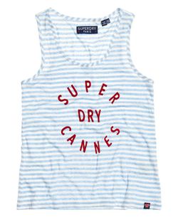 Canotta a righe con scritta Seafoam Superdry