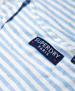 Canotta a righe con scritta Seafoam Superdry