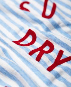 Canotta a righe con scritta Seafoam Superdry