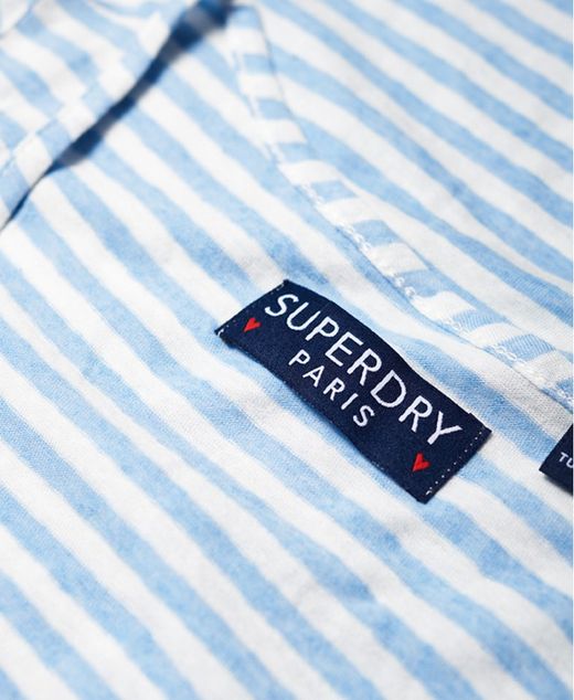 Canotta a righe con scritta Seafoam Superdry