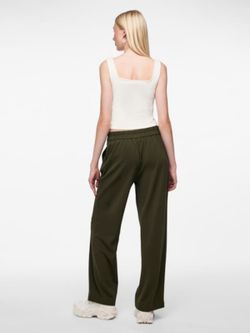 Top tirantes corto canalé Pieces Cloud Dancer