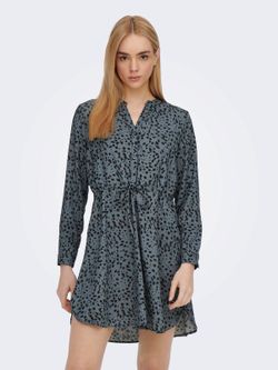 Túnica m/l con estampado abstracto Only Blue Indigo