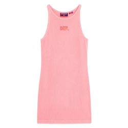 Vestido canalé de tirantes Superdry Fiery Coral