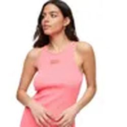 Vestido canalé de tirantes Superdry Fiery Coral