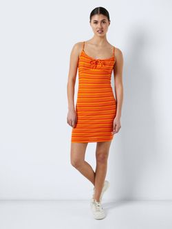 Vestido canalé rayas horizontales Noisy May Cherry Tomato