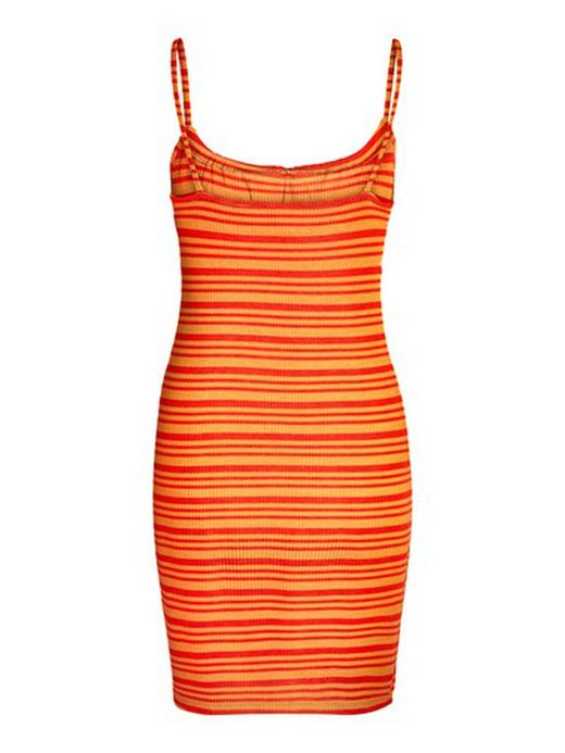 Vestido canalé rayas horizontales Noisy May Cherry Tomato