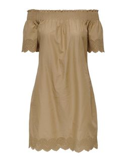 Vestido con calados palabra de honor Only Tigers Eye