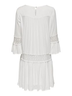 Vestido con manga 3/4 calados Only Cloud Dancer