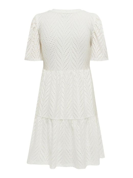 Vestido corto con calados Jdy Cloud Dancer