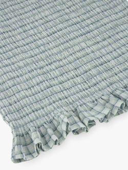 Vestido corto de rayas tricolor Balmohk Light Blue Den