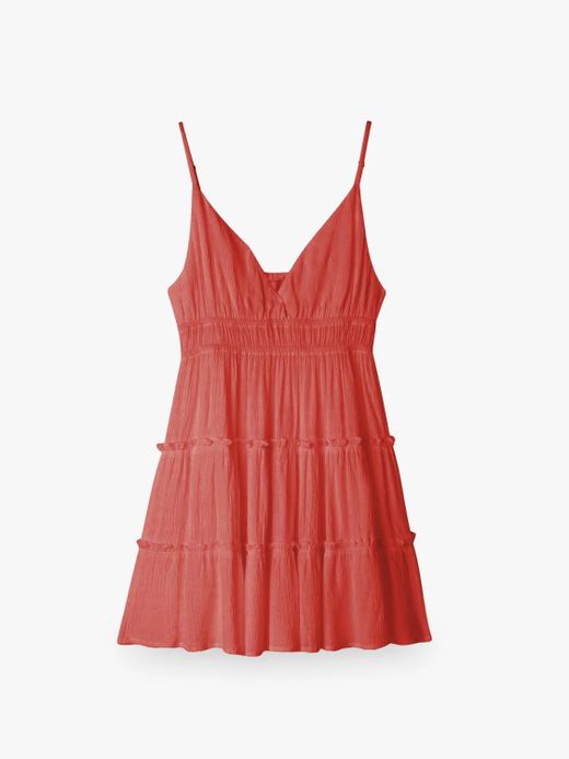 Vestido corto de tirantes Balmohk Fucsia