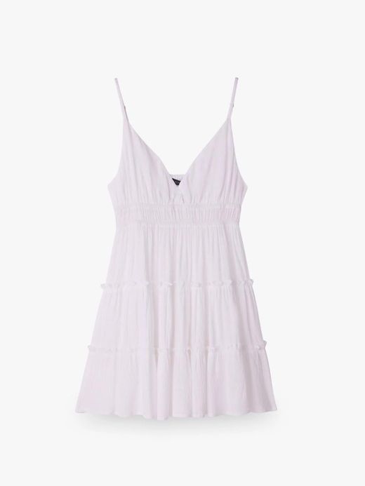 Vestido corto de tirantes Balmohk White