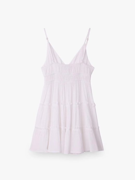 Vestido corto de tirantes Balmohk White