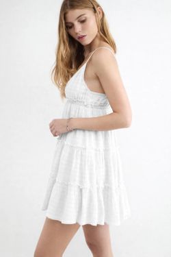 Vestido corto de tirantes Balmohk White
