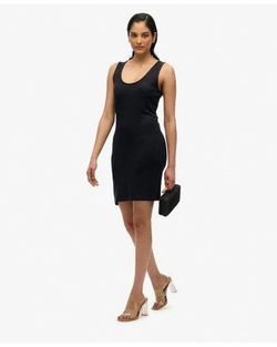 Vestido corto de tirantes Superdry Black