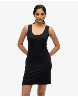 Vestido corto de tirantes Superdry Black