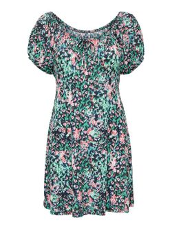 Vestido corto estampado flores multicolor Jdy Black