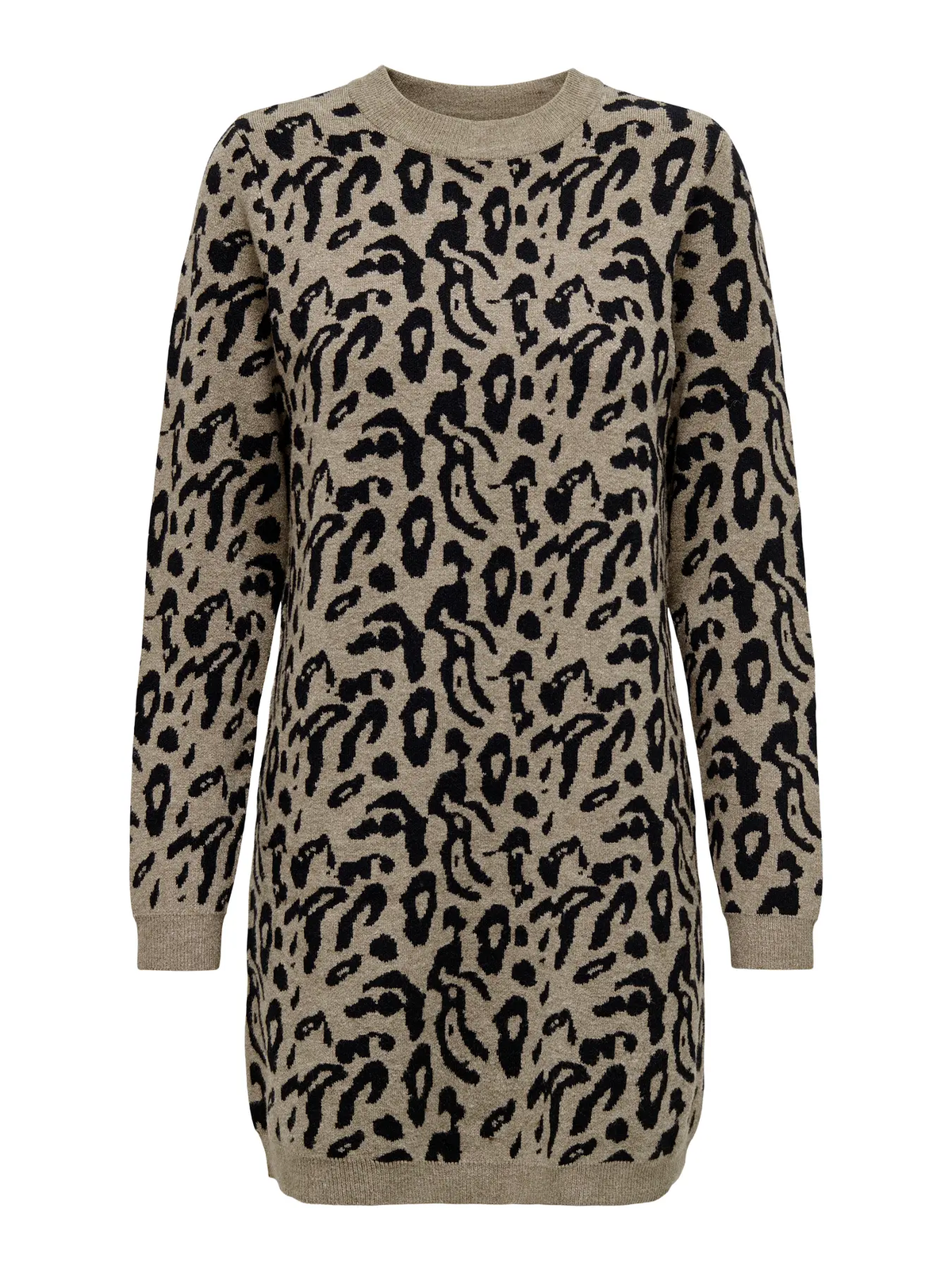 Vestido de punto con estampado animal print Only Fossil 4XL