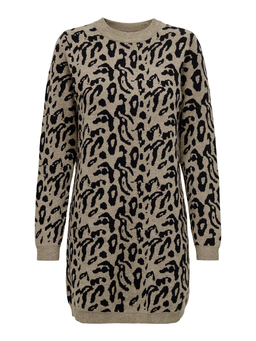 Vestido de punto con estampado animal print Only Fossil