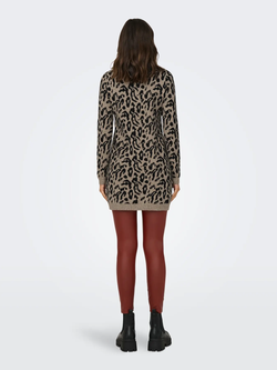 Vestido de punto con estampado animal print Only Fossil