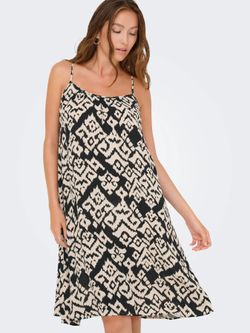 Vestido de tirantes con estampado geométrico Only Black