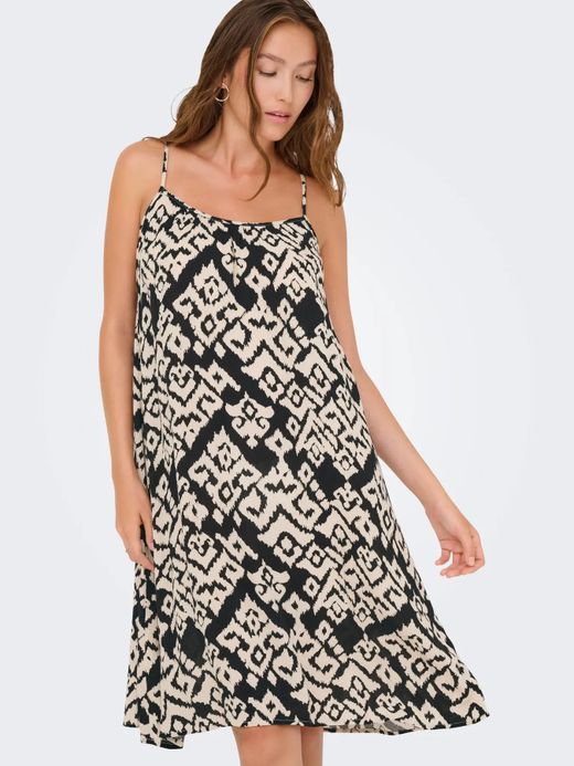 Vestido de tirantes con estampado geométrico Only Black