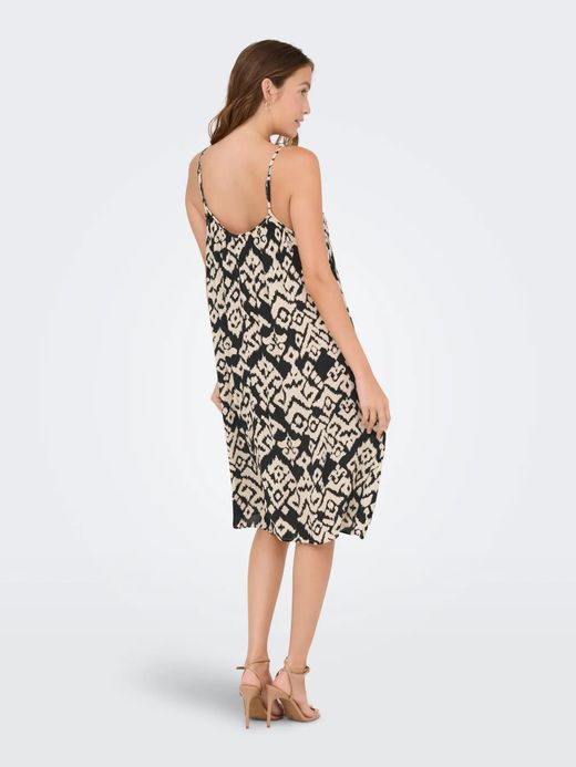 Vestido de tirantes con estampado geométrico Only Black