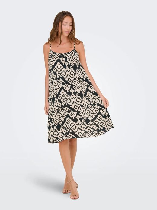 Vestido de tirantes con estampado geométrico Only Black