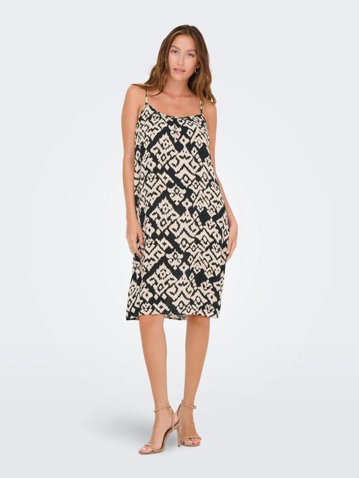 Vestido de tirantes con estampado geométrico Only Black