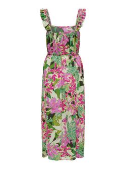 Vestido de tirantes con estampado tropical Only Forest Night