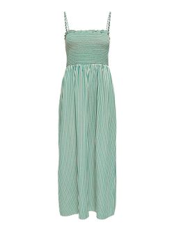 Vestido de tirantes con rayas Only Green