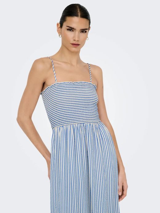 Vestido de tirantes con rayas Only String