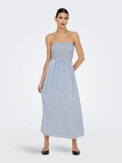 Vestido de tirantes con rayas Only String