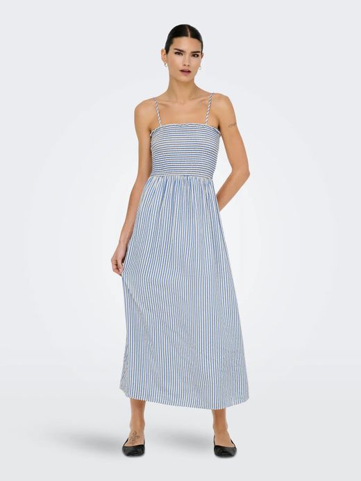 Vestido de tirantes con rayas Only String