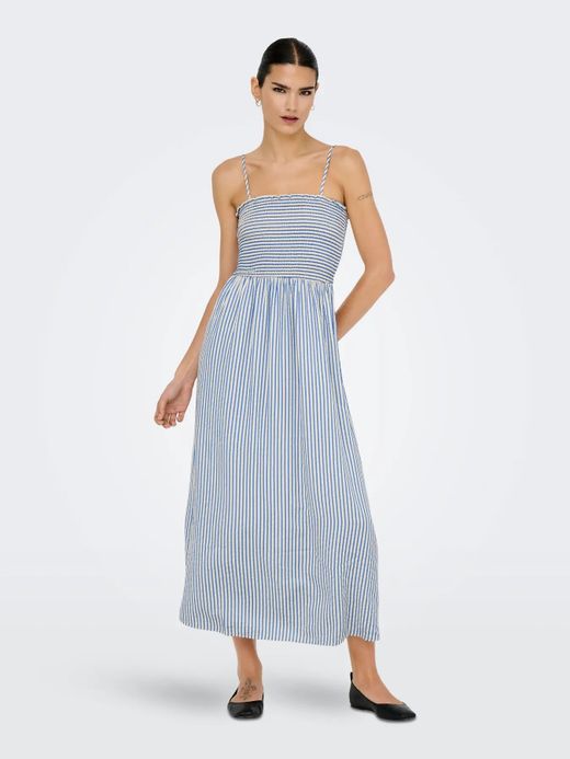 Vestido de tirantes con rayas Only String