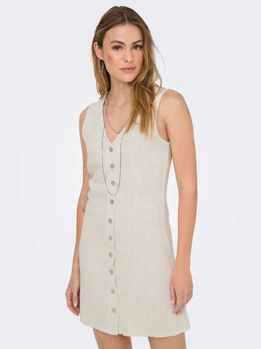 Vestido de tirantes corto abotonado Only Moonbean
