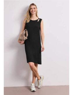 Vestido de tirantes liso Street One Black