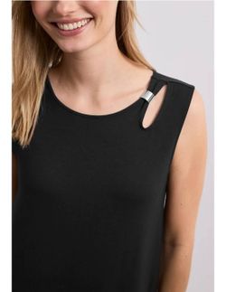 Vestido de tirantes liso Street One Black