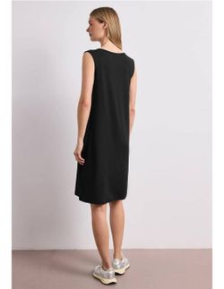 Vestido de tirantes liso Street One Black