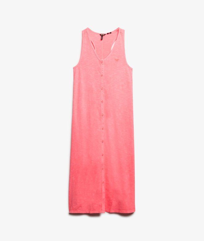 Vestido de tirantes midi botones Superdry Fiery Coral 4XL