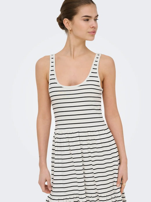 Vestido de tirantes rayas Only Cloud Dancer
