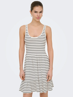 Vestido de tirantes rayas Only Cloud Dancer
