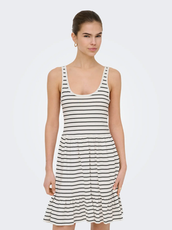 Vestido de tirantes rayas Only Cloud Dancer