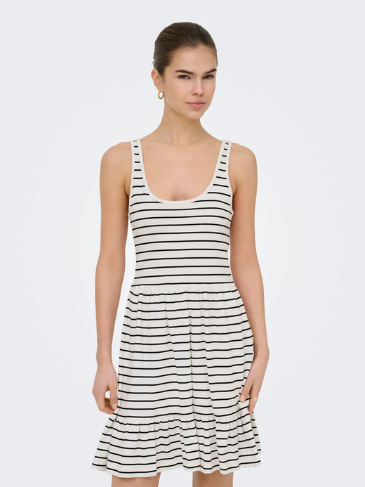 Vestido de tirantes rayas Only Cloud Dancer