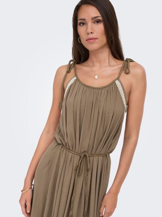 Vestido largo de tirantes Jdy Shitake