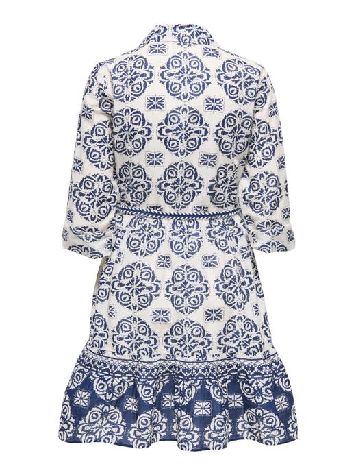 Vestido m. 3/4 con estampado geométrico Jdy Cloud Dancer