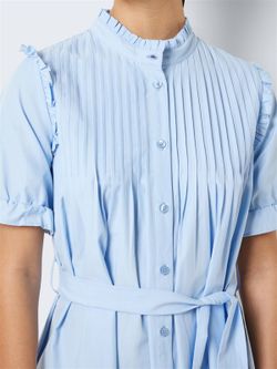 Vestido m/c camisero con cinturón Noisy May Cerulean